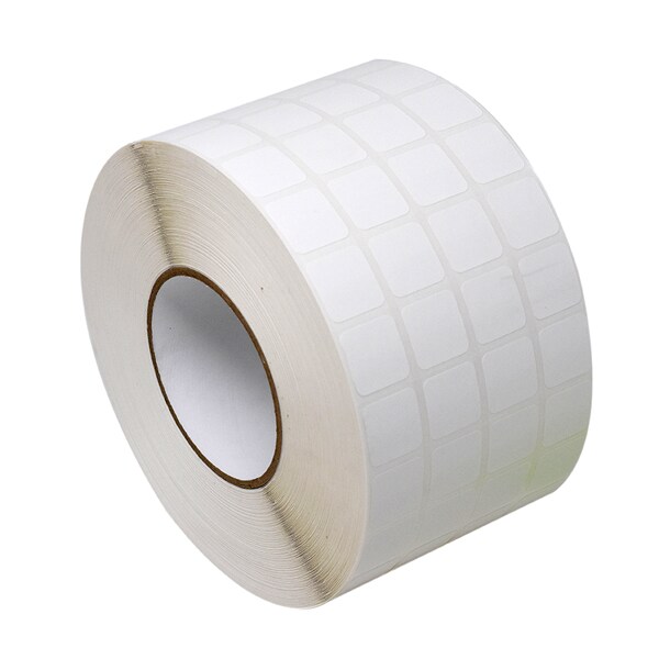 Thermal Transfer Slide Label, 7/8" x 7/8", 4 Across White